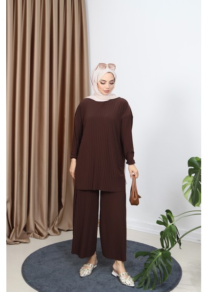 Piliseli Bol Kesim Pantolonlu Takım fiyatları