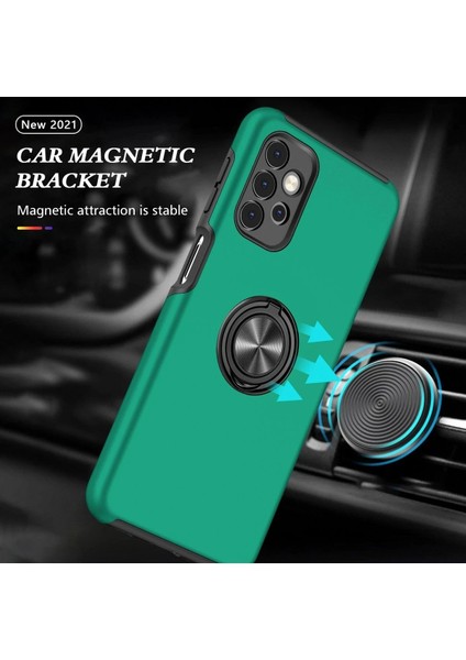 Samsung Galaxy A72 Kılıf Elit Yüzüklü Kapak - Yeşil - KA3706-1137 indirimleri