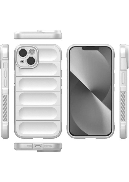 iPhone 15 Kılıf Optimum Silikon - Krem - KA6797-8191
