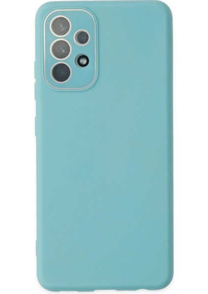 Samsung Galaxy A53 5g Kılıf Lansman Glass Kapak - Turkuaz - KA8855-3298