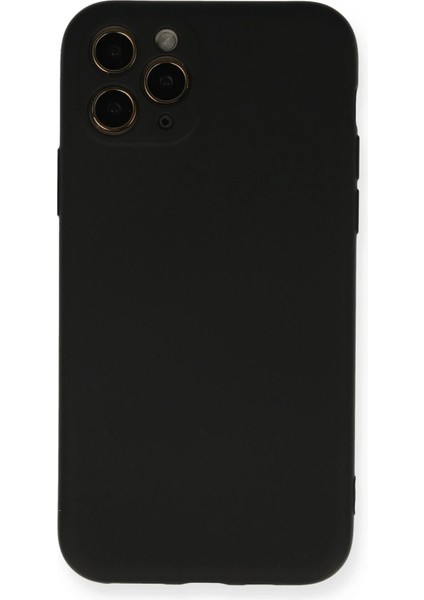 iPhone 11 Pro Kılıf Nano Içi Kadife Silikon - Siyah - KA2696-8614