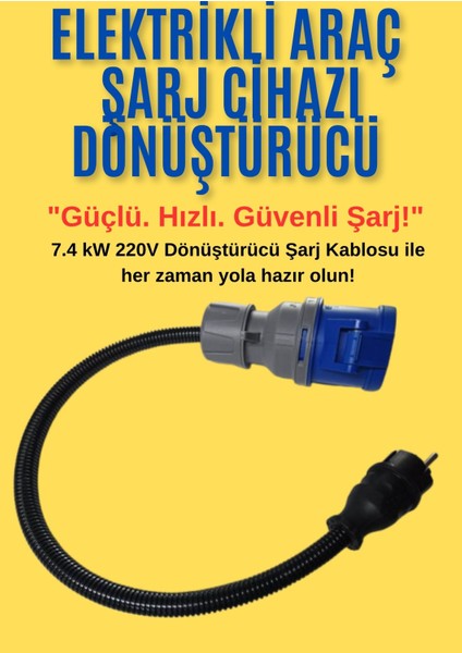 Elektrikli Araç Şarj Cihazı Için Ev Tipi Priz Dönüştürücü Kablo
