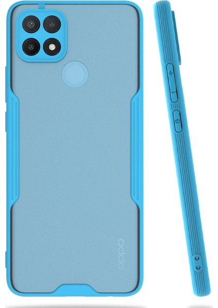 Oppo A15 Kılıf Platin Silikon - Mavi - KA2154-2859