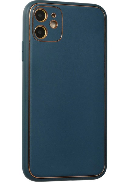 iPhone 12 Kılıf Coco Deri Silikon Kapak - Mavi - KA3369-9270 fiyatları