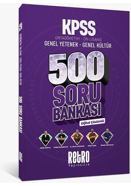 2026 Kpss Gygk Ortaöğretim Önlisans 500 Soru Bankası Retro Yayıncılık