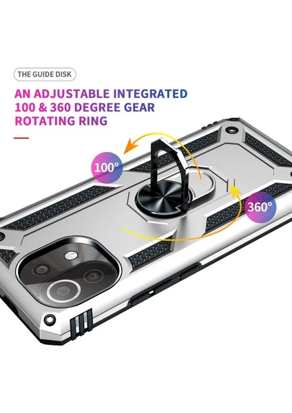 Xiaomi Mi 11 Lite Kılıf Sofya Yüzüklü Silikon Kapak - Gümüş - KA7636-9498 indirimleri