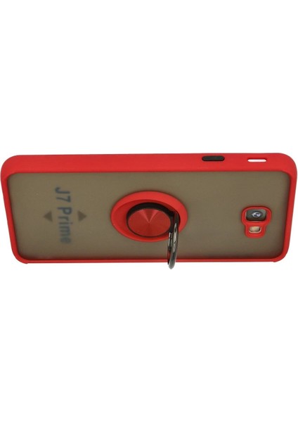 Samsung Galaxy J7 Prime Kılıf Montreal Yüzüklü Silikon Kapak - Kırmızı - KA8029-3831 modelleri