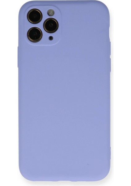 iPhone 11 Pro Kılıf Nano Içi Kadife Silikon- Lila - KA5353-5672