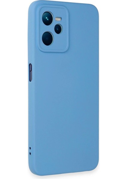 Realme C35 Kılıf Nano Içi Kadife Silikon - Mavi - KA1205-3661 fiyatları