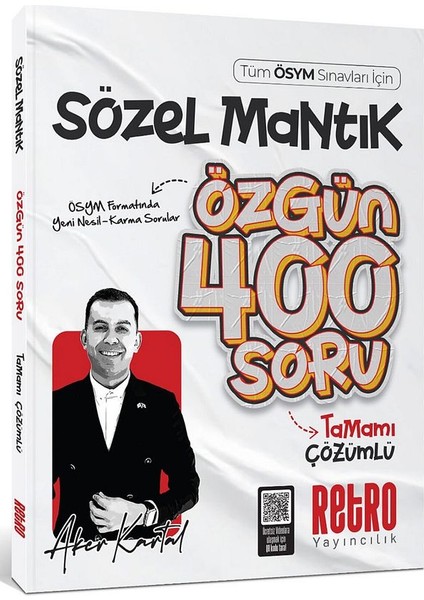 2026 Ags Tyt Kpss Ales Dgs Tüm Ösym Sınavları Için Sözel Mantık Soru Bankası Retro Yayınları Aker Kartal