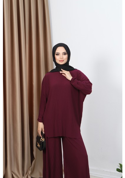 Piliseli Bol Kesim Pantolonlu Takım fiyatları