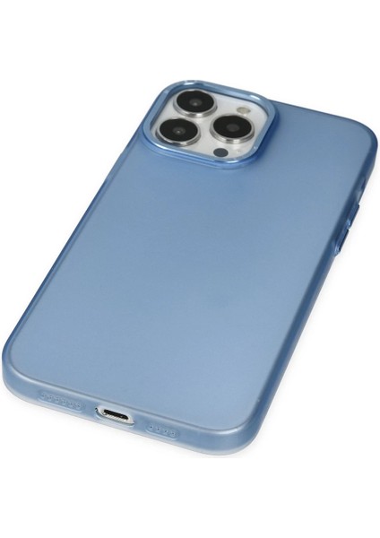 iPhone 13 Pro Max Kılıf Modos Metal Kapak - Mavi - KA3278-9336