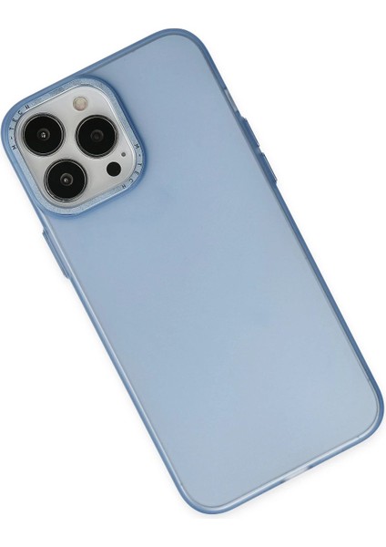 iPhone 13 Pro Max Kılıf Modos Metal Kapak - Mavi - KA3278-9336