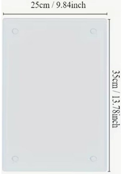 Temperli Cam Sebze Meyve Doğrama Kesme Tahtası, Kenarları Oval, Antibakteriyal Limon Desenli 25X35CM ve 20X30CM modelleri