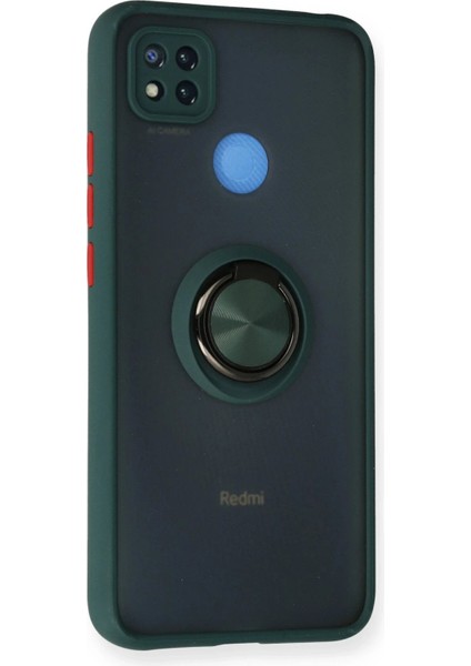 Xiaomi Redmi 9c Kılıf Montreal Yüzüklü Silikon Kapak - Yeşil - KA1529-7985 fiyatları