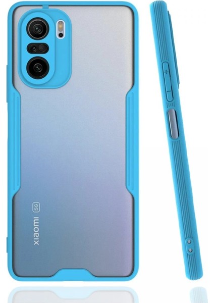 Xiaomi Poco F3 Kılıf Platin Silikon - Mavi - KA3693-1974