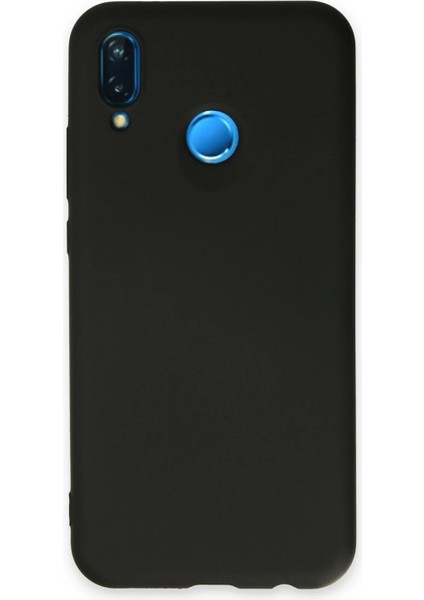 Huawei P20 Lite Kılıf Nano Içi Kadife Silikon - Siyah - KA2912-4110