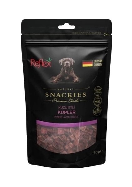 Reflex Snackies Natural Kuzu Etli Küp Tahılsız Köpek Ödül Maması 170 gr