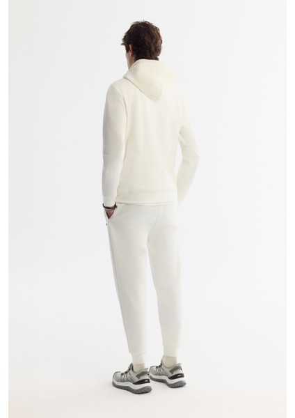 Erkek Ekru Kapüşonlu Baskılı Elastan Sweatshirt A42y1262 fırsatları
