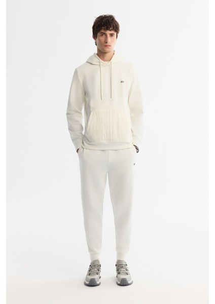 Erkek Ekru Kapüşonlu Baskılı Elastan Sweatshirt A42y1262 indirimleri