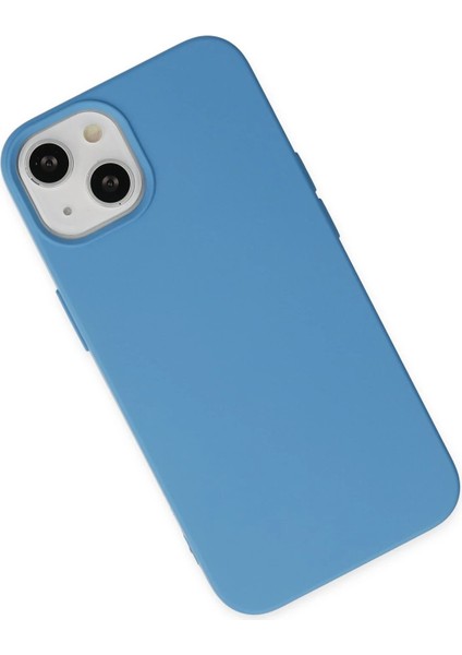 iPhone 14 Plus Kılıf Nano Içi Kadife Silikon - Mavi - KA3546-3324 modelleri