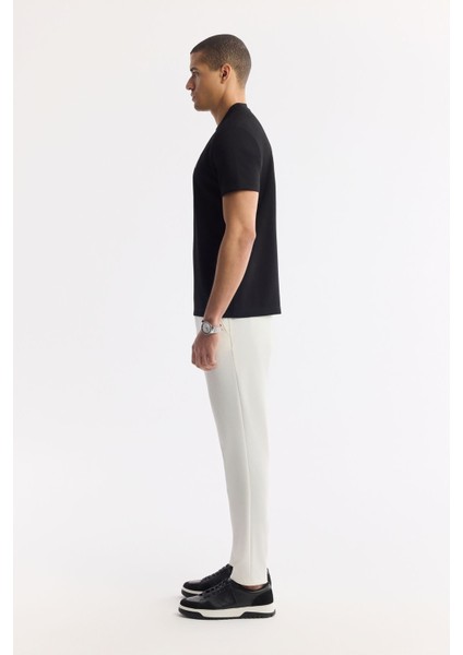 Erkek Siyah Regular Fit Bisiklet Yaka Baskılı İnterlok T-Shirt A51Y1089