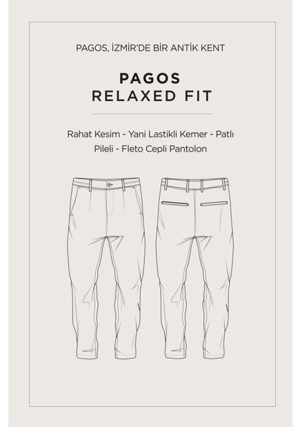 Erkek Siyah Relaxed Fit Pamuk Karışımlı Klasik Bel Pantolon A41Y3037