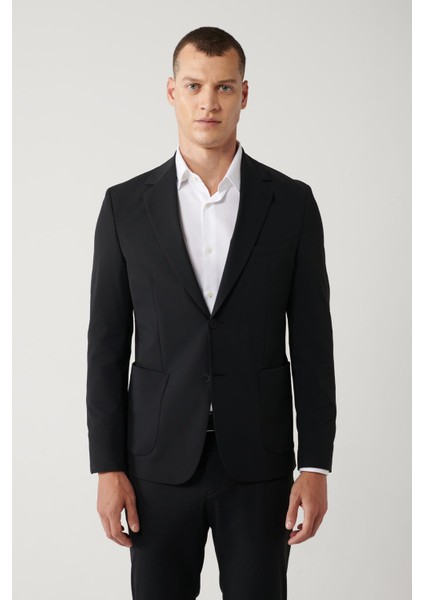 Erkek Siyah Astarsız Su Itici Bi Stretch Lightweight Ceket A41y4030 modelleri