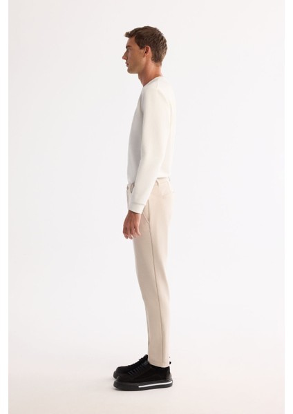Erkek Bej Slim Fit Kırışmaz Hızlı Kuruyan Beli Lastikli Ekstra Esnek Teknik Kumaş Pantolon A42Y3065 fiyatları