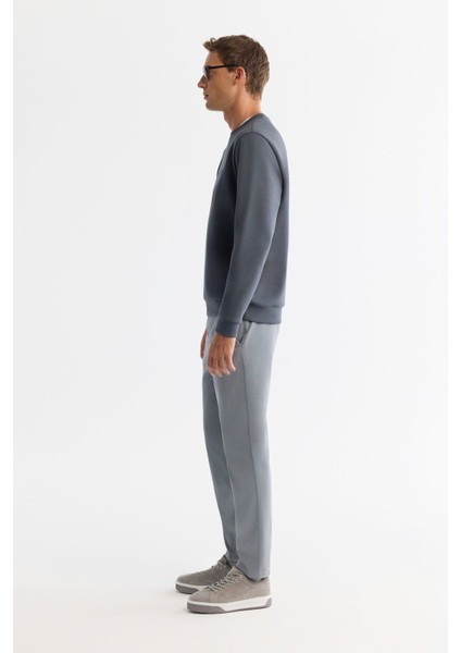 Erkek Antrasit Bisiklet Yaka Pamuklu Baskılı Elastan Sweatshirt A42y1221 fiyatları
