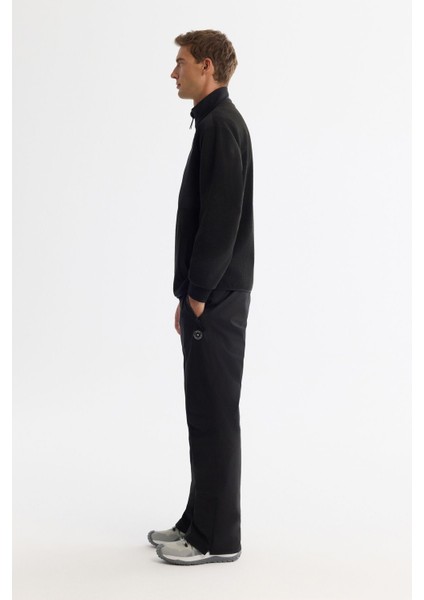 Erkek Siyah Soğuğa Dayanıklı Dik Yaka Fermuarlı Polar Sweatshirt A42y1311 modelleri