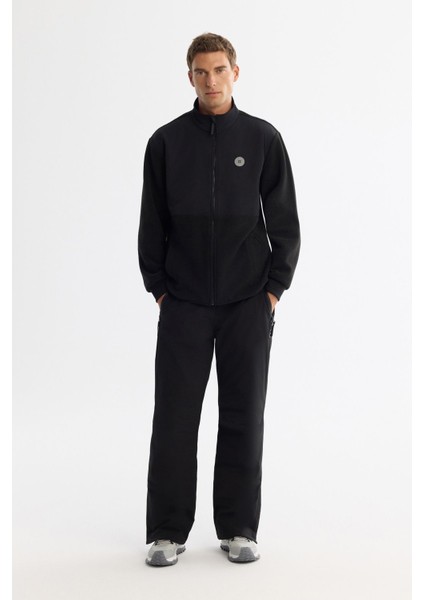 Erkek Siyah Soğuğa Dayanıklı Dik Yaka Fermuarlı Polar Sweatshirt A42y1311 indirimleri