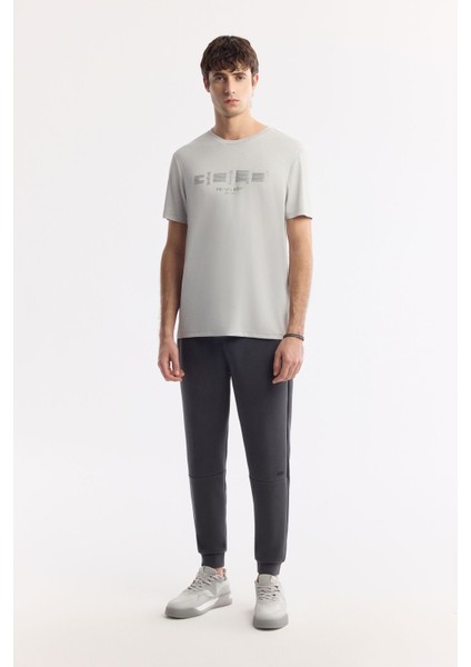 Erkek Açık Gri Bisiklet Yaka Baskılı Shoft Touch Flamlı T-Shirt A51Y1138 indirimleri