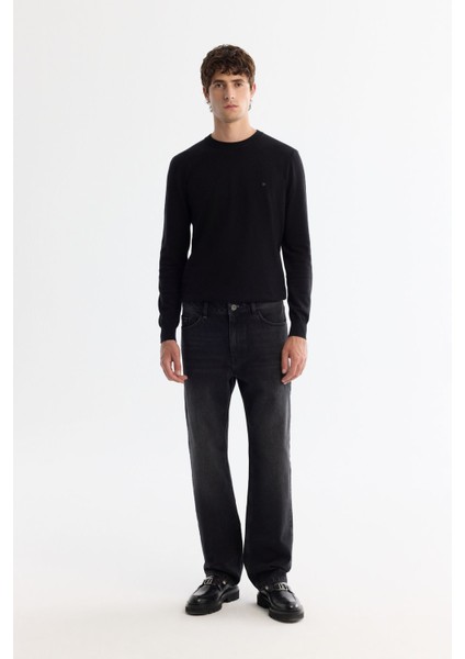 Erkek Antrasit Tokyo Straight Fit Eskitme Yıkama Jean Pantolon A42y3535