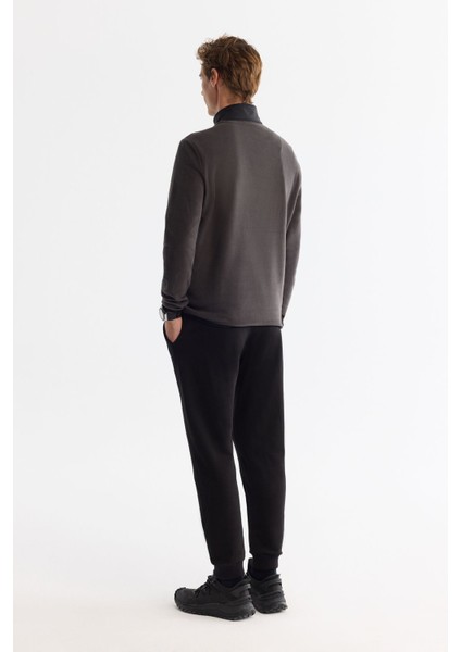 Erkek Antrasit Soğuğa Dayanıklı Fermuarlı Dik Yaka Polar Sweatshirt A42y1380 fırsatları