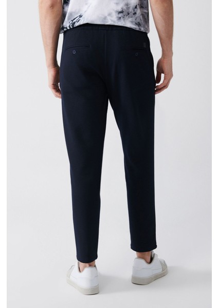 Erkek Lacivert Relaxed Fit Yandan Cepli Bağcıklı Jogger Pantolon B003005 fırsatları