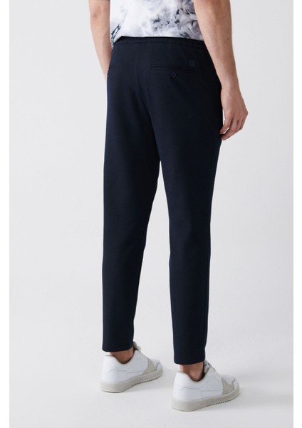 Erkek Lacivert Relaxed Fit Yandan Cepli Bağcıklı Jogger Pantolon B003005 indirimleri