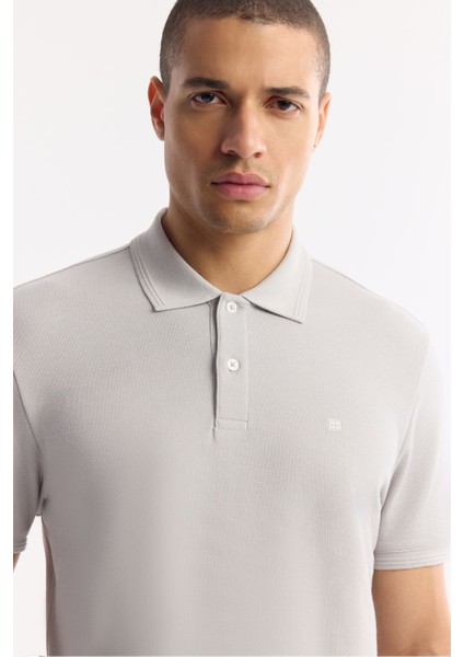 Erkek Taş Regular Fit %100 Pamuk Hızlı Kuruyan Kıvrılmayan Polo Yaka T-Shirt B001032
