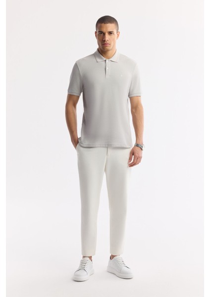 Erkek Taş Regular Fit %100 Pamuk Hızlı Kuruyan Kıvrılmayan Polo Yaka T-Shirt B001032