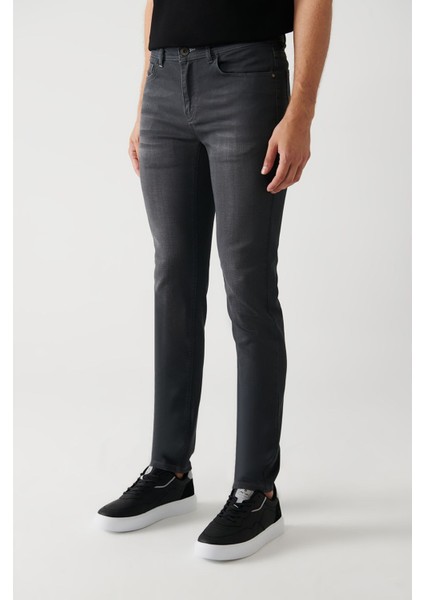 Erkek Antrasit Eskitme Yıkamalı Kaplamalı Jean Pantolon B003516 modelleri