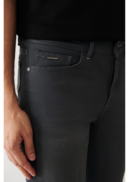 Erkek Antrasit Eskitme Yıkamalı Kaplamalı Jean Pantolon B003516 indirimleri