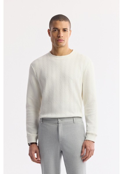 Erkek Açık Gri Slim Fit Beli Lastikli Bi Stretch Chino Pantolon B003033