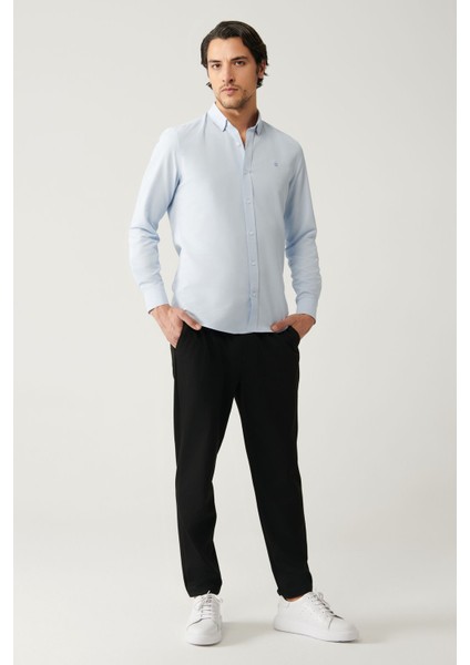 Erkek Siyah Relaxed Fit Yandan Cepli Bağcıklı Jogger Pantolon B003005