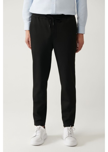 Erkek Siyah Relaxed Fit Yandan Cepli Bağcıklı Jogger Pantolon B003005 fiyatları