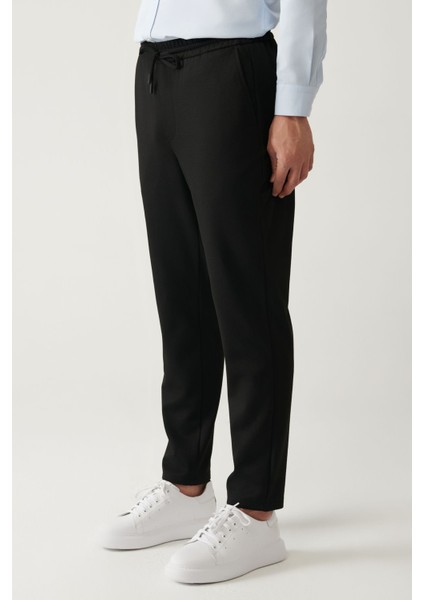 Erkek Siyah Relaxed Fit Yandan Cepli Bağcıklı Jogger Pantolon B003005 modelleri