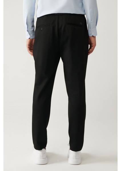 Erkek Siyah Relaxed Fit Yandan Cepli Bağcıklı Jogger Pantolon B003005 fırsatları