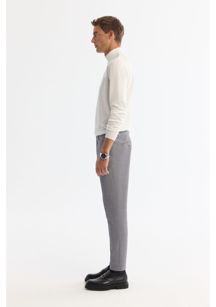 Erkek Gri Slim Fit Yandan Cepli Dokulu Bi-stretch Takım Elbise Pantolonu A42y3211 fiyatları