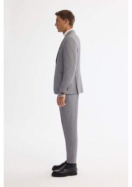 Erkek Gri Mono Yaka Bi-stretch Ceket A42y4011 fırsatları