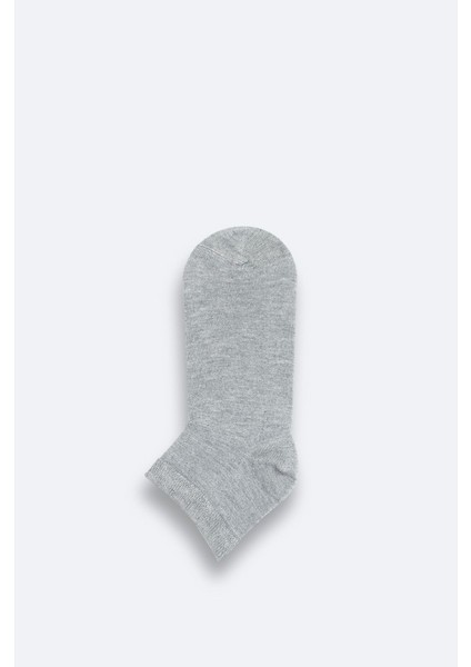 Erkek Gri Pamuklu Patik Çorap B008556