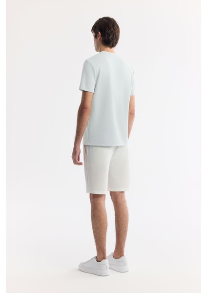 Erkek Mint Yeşil Bisiklet Yaka Reflektörlü Bi Stretch Interlok T-shirt A51y1037 fırsatları